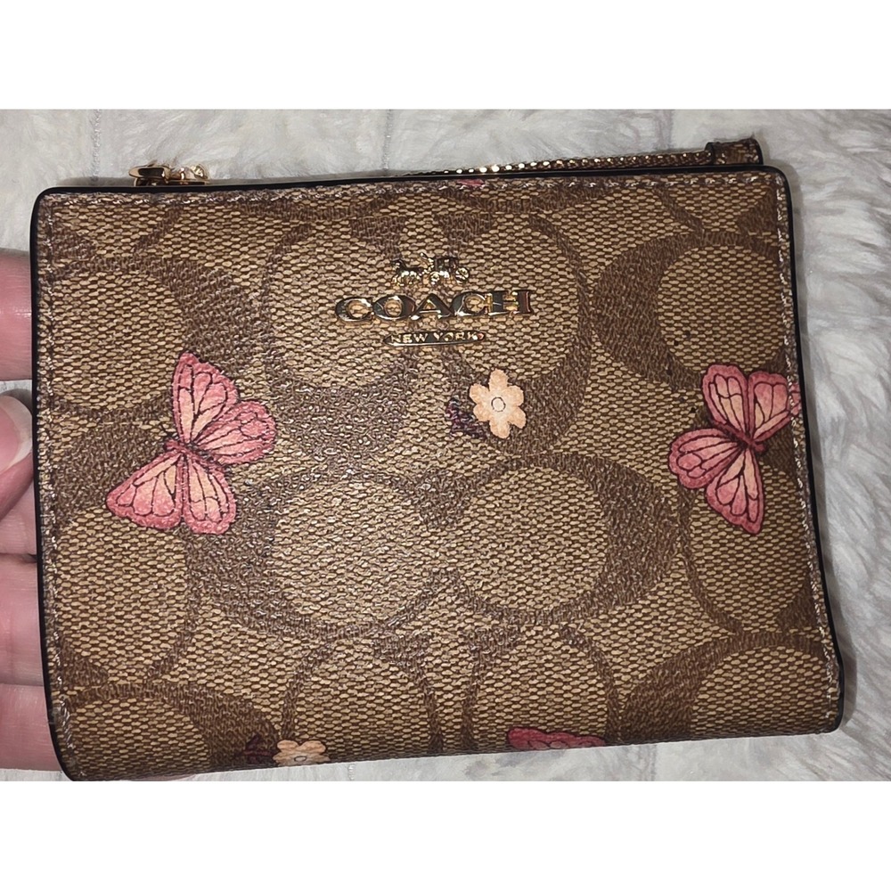 Coach Town Bucket Bag and Wallet Set Signature Canvas Butterfly Print 2311 - Picture 14 of 16